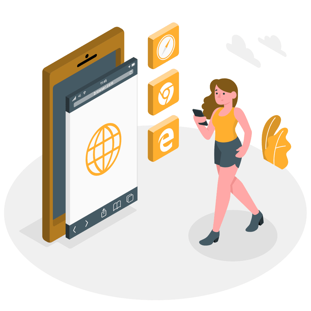 UX browser graphic