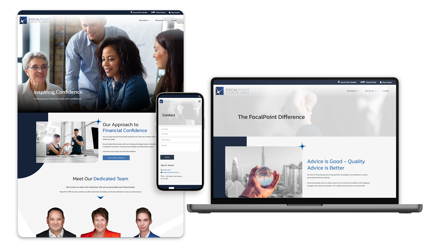 FocalPoint Web Mockup