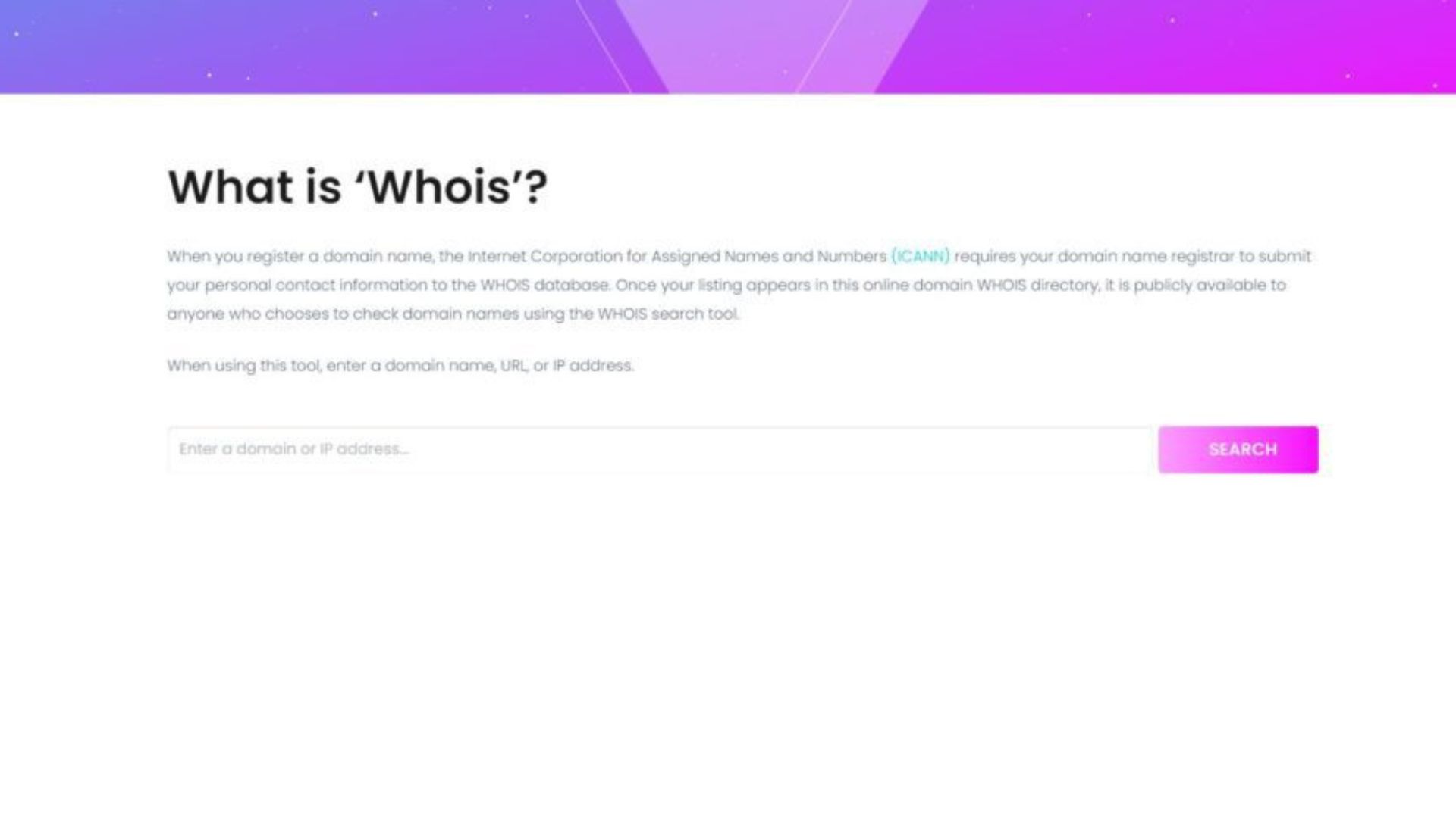 Who is WHOIS?