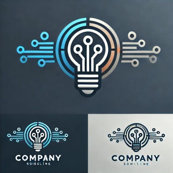 Personalityless AI created logo with text issues and fuzzy edges