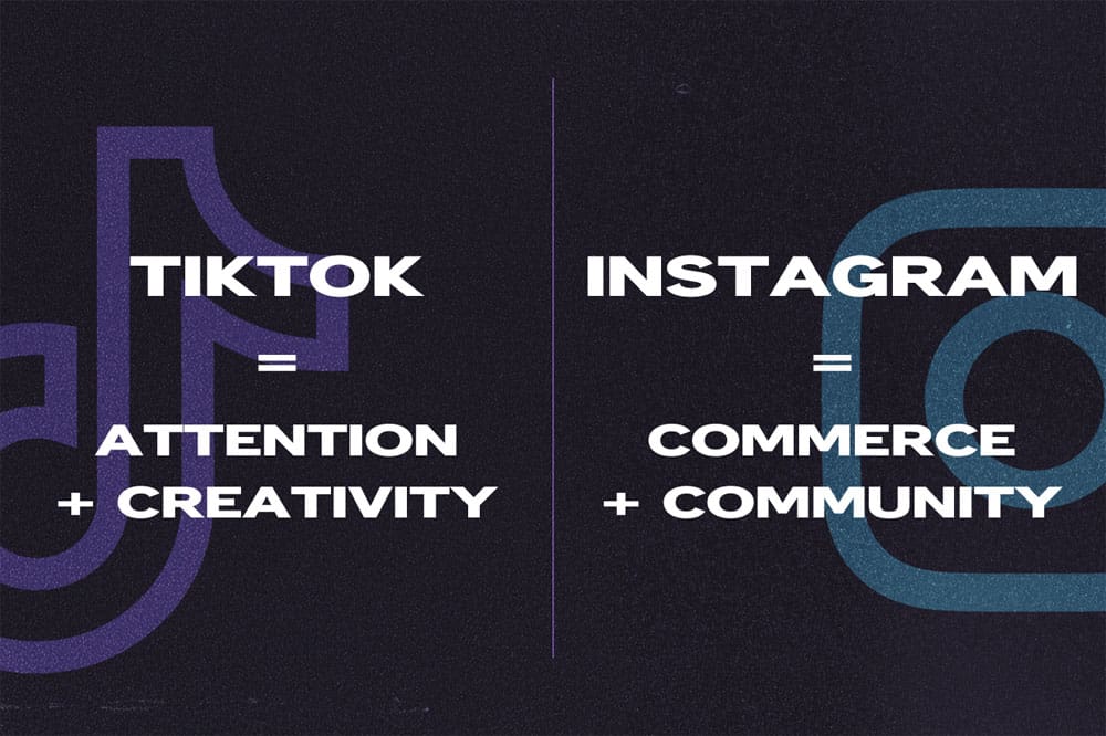 TikTok = Attention & Creativity, Instagram = Commerce & Community
