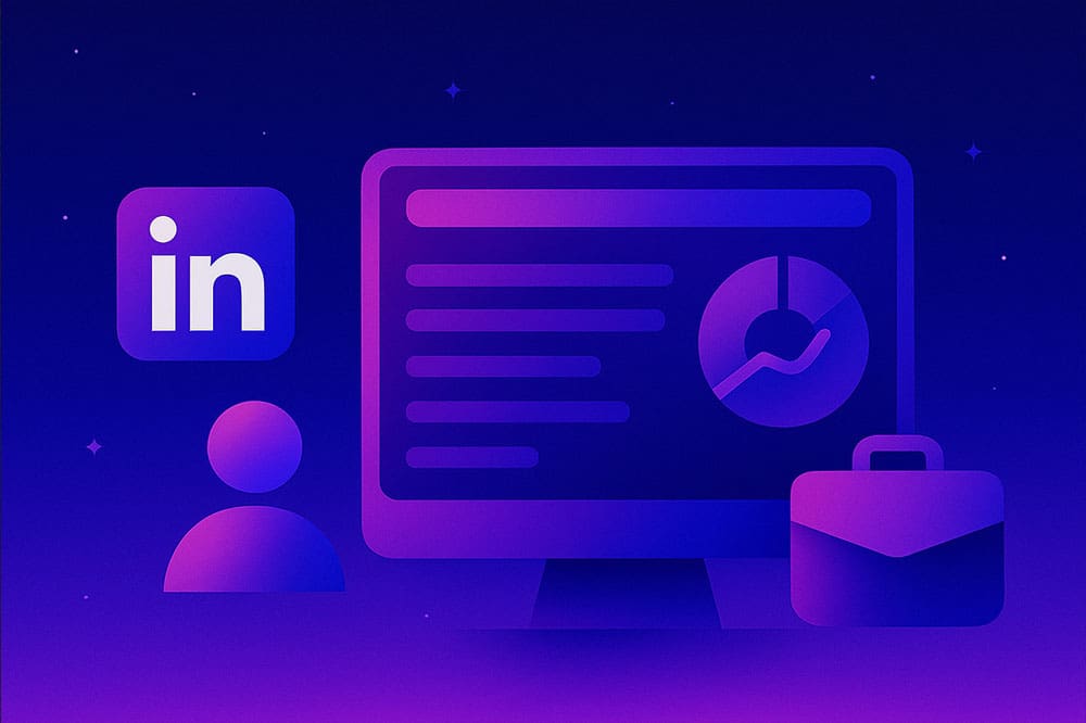LinkedIn Ads dashboard showing professional targeting by job title and company size in 2025