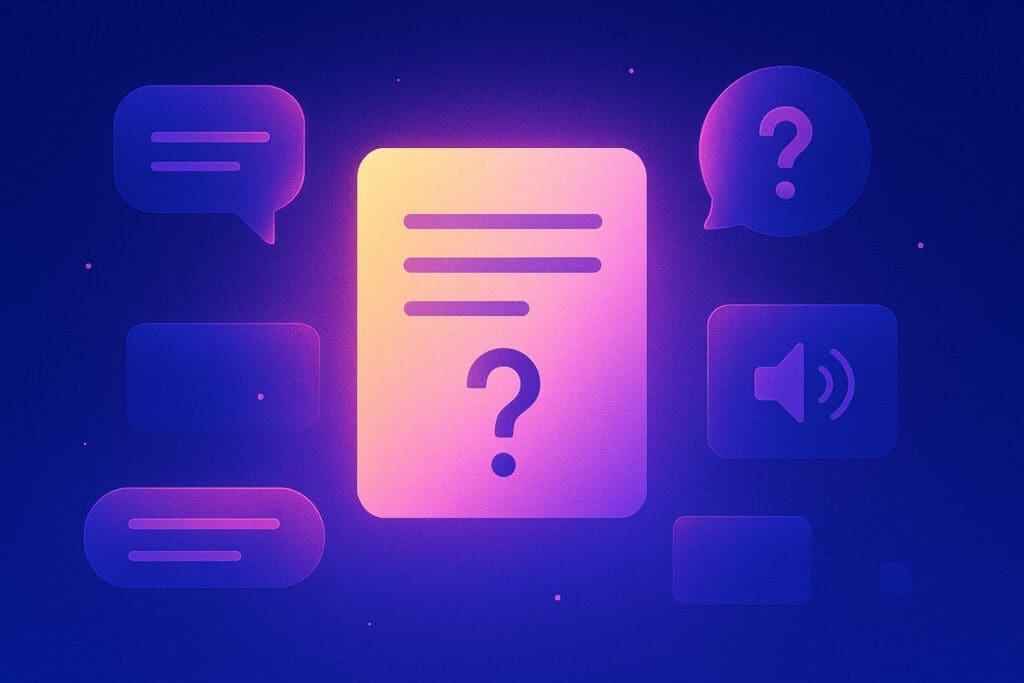 Document with a question on it